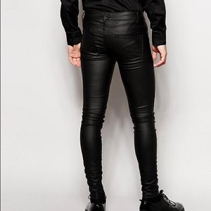 NWOT Topman Spray on Leather skinny